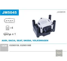 Котушка запалювання Fabia / Superb / Octavia / А5 1.6-2.0 / Caddy 2 / 3 / Golf 4 / 5 / B5 / T5 Janmor