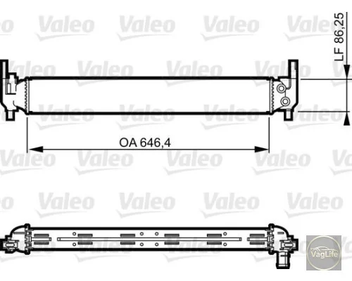 Радіатор інтеркулера 6R0145805H (735310) для Skoda / VW / Audi / Seat (VAG)