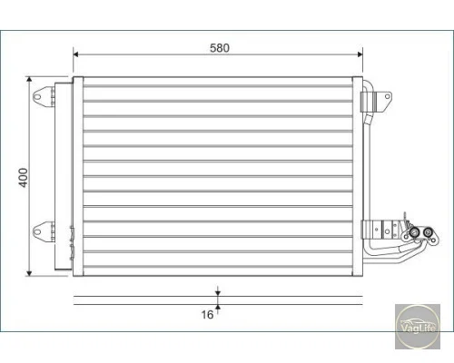 Радіатор кондиціонера 1K0820411AH (817777) для Skoda / VW / Audi / Seat (VAG)