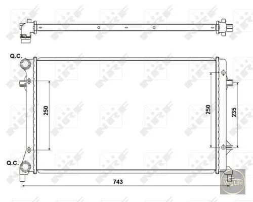 Радіатор 1K0121251CJ (53405A) для Skoda / VW / Audi / Seat (VAG)
