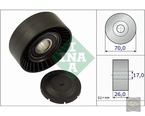 Ролик паса ген. натяжний САМ 030145299F (531089110) для Skoda / VW / Audi / Seat (VAG)
