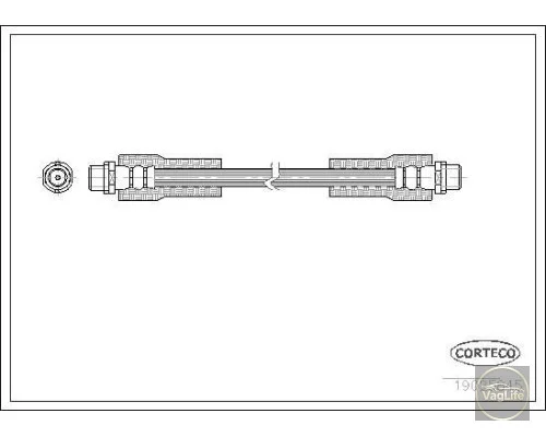 Шланг гальмівний передній 8D0611707D (CO19025845) для Skoda / VW / Audi / Seat (VAG)