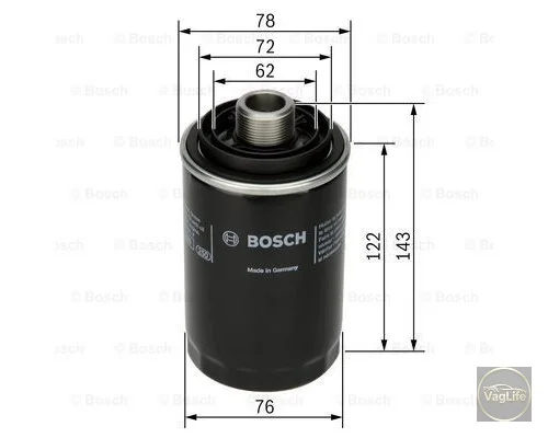 Фільтр оливи 06J115403Q (F026407080) для Skoda / VW / Audi / Seat (VAG)