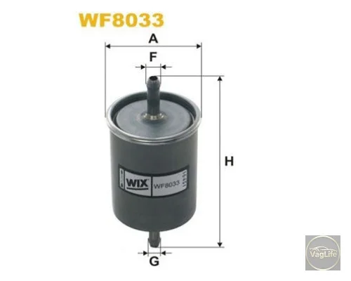 Фільтр паливний 6U0201511D (WF8033) для Skoda / VW / Audi / Seat (VAG)