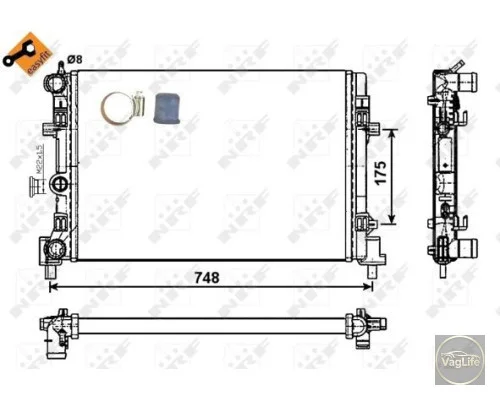 Радіатор 6R0121253 (53024) для Skoda / VW / Audi / Seat (VAG)