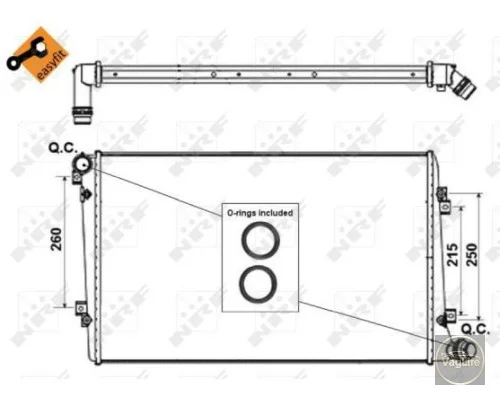 Радіатор 1K0121251AK (53813) для Skoda / VW / Audi / Seat (VAG)