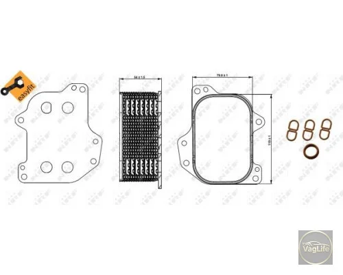 Радіатор оливний 03N117021 (31267) для Skoda / VW / Audi / Seat (VAG)