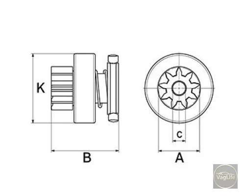 Реле втягуюче стартера 085911287 (134824) для Skoda / VW / Audi / Seat (VAG)