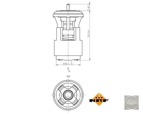 Термостат САМ 032121110B (725133) для Skoda / VW / Audi / Seat (VAG)