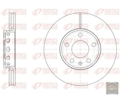 Диск гальмівний передній 4B0615301B (6328.10) для Skoda / VW / Audi / Seat (VAG)
