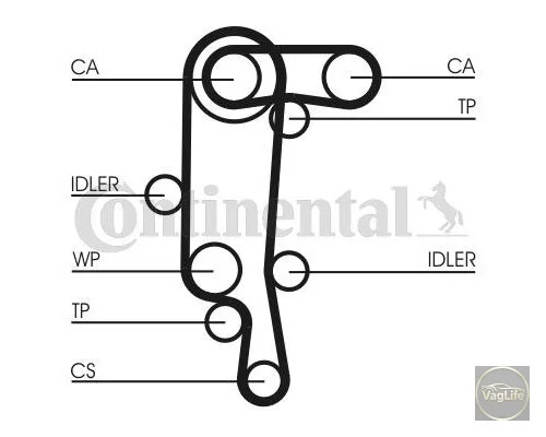 Пас ГРМ 036109119P (CT944) для Skoda / VW / Audi / Seat (VAG)