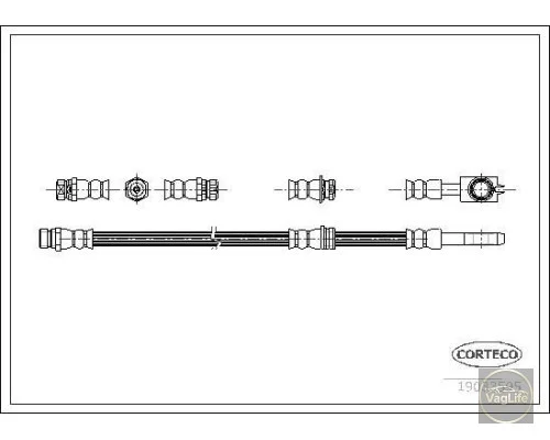 Шланг гальмівний передній 1K0611701M (CO19033595) для Skoda / VW / Audi / Seat (VAG)