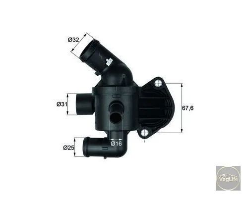 Термостат в зборі 03L121111R (TI1592) для Skoda / VW / Audi / Seat (VAG)
