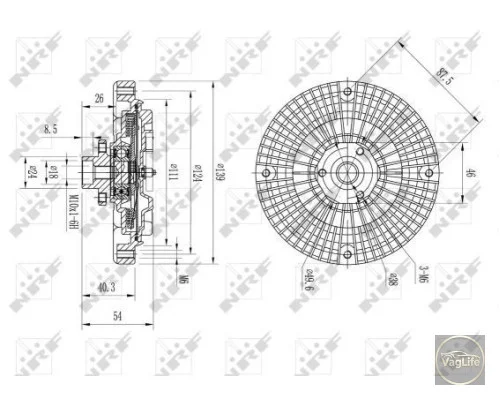 Віскомуфта 058121350 (49566) для Skoda / VW / Audi / Seat (VAG)