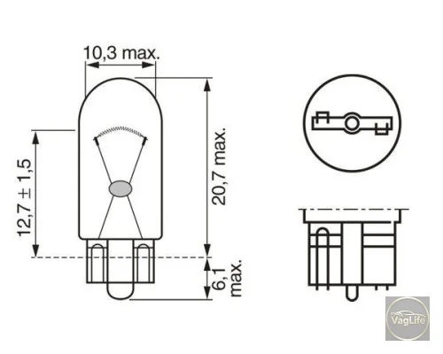 Автолампа Y5 желтая N0177532 (1987302820) для Skoda / VW / Audi / Seat (VAG)