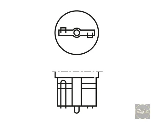 Автолампа Y5 желтая N0177532 (1987302820) для Skoda / VW / Audi / Seat (VAG)