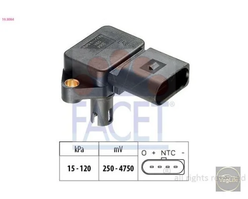 Датчик тиску газової суміші 036906051 (10.3084) для Skoda / VW / Audi / Seat (VAG)