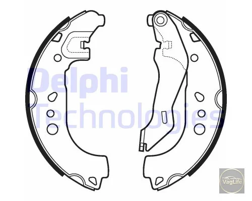 Колодки задні 6R0698525B (LS2107) для Skoda / VW / Audi / Seat (VAG)