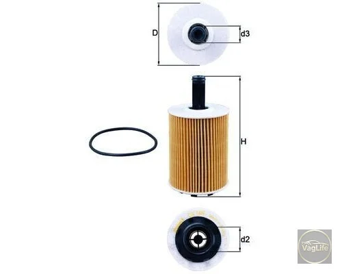 Фільтр оливи 071115562C (OX188DOEKO) для Skoda / VW / Audi / Seat (VAG)