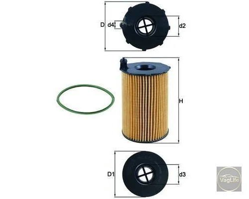 Фільтр оливи 059198405 (OX420D) для Skoda / VW / Audi / Seat (VAG)