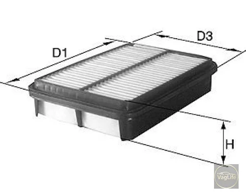 Фільтр повітря двигуна 115946301 (A123) для Skoda / VW / Audi / Seat (VAG)
