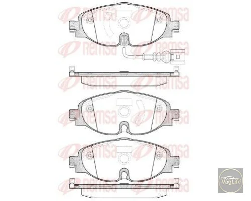 Колодки передні 8V0698151 (1515.01) для Skoda / VW / Audi / Seat (VAG)