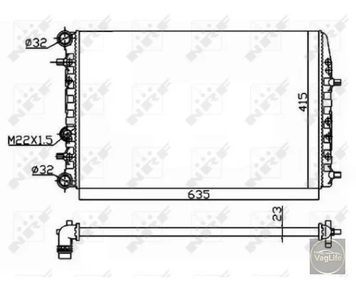 Радіатор 6Q0121253R (50542) для Skoda / VW / Audi / Seat (VAG)