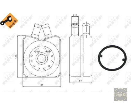 Радіатор оливний 078117021A (31304) для Skoda / VW / Audi / Seat (VAG)