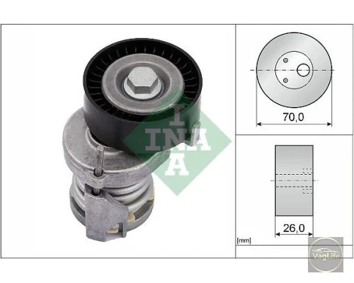 Ролик паса ген. натяжний 030145299F (534012320) для Skoda / VW / Audi / Seat (VAG)