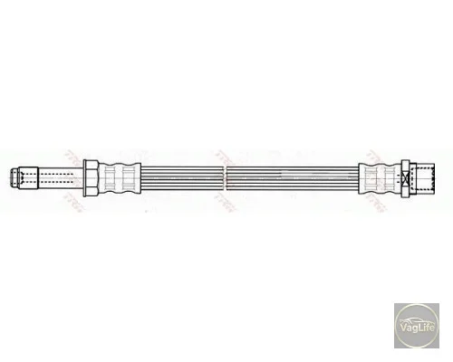 Шланг гальмівний задній 7H0611776B (PHB556) для Skoda / VW / Audi / Seat (VAG)
