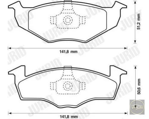 Колодки передні 6N0698151C (571923J) для Skoda / VW / Audi / Seat (VAG)