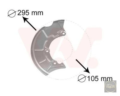 Захист гальмівного диска передній 1J0615312A (5888372) для Skoda / VW / Audi / Seat (VAG)