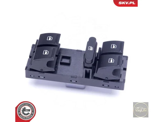 Кнопка склопідіймача перед. лів. с ЦЗ 1Z0959858B3X1 (37SKV017) для Skoda / VW / Audi / Seat (VAG)