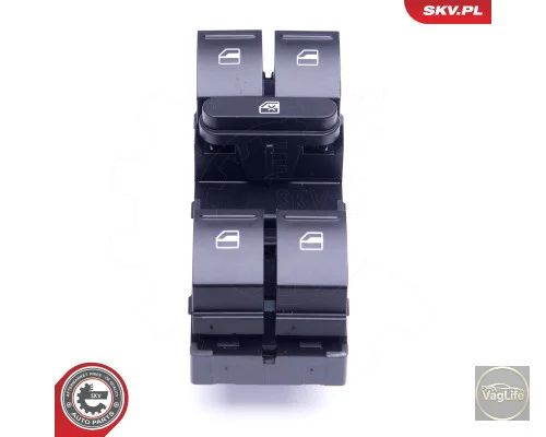 Кнопка склопідіймача перед. лів. с ЦЗ 1Z0959858B3X1 (37SKV017) для Skoda / VW / Audi / Seat (VAG)