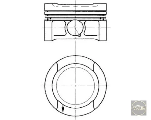 Поршень двигуна Oct 1.6 1рем.81 51 0 (9078002) для Skoda / VW / Audi / Seat (VAG)
