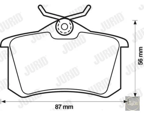 Колодки задні JZW698451A (571361J) для Skoda / VW / Audi / Seat (VAG)