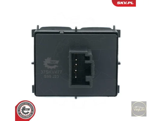 Кнопка склопідіймача передній лівий ЦЗ 5E0959858WHS (37SKV477) для Skoda / VW / Audi / Seat (VAG)