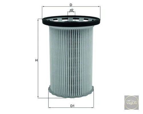 Фільтр паливний 7P6127177A (KX341) для Skoda / VW / Audi / Seat (VAG)