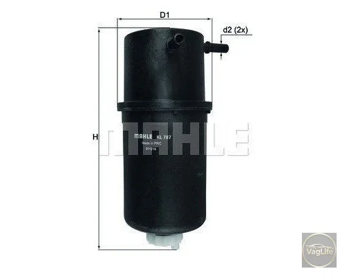 Фільтр паливний 2H0127401B (KL787) для Skoda / VW / Audi / Seat (VAG)